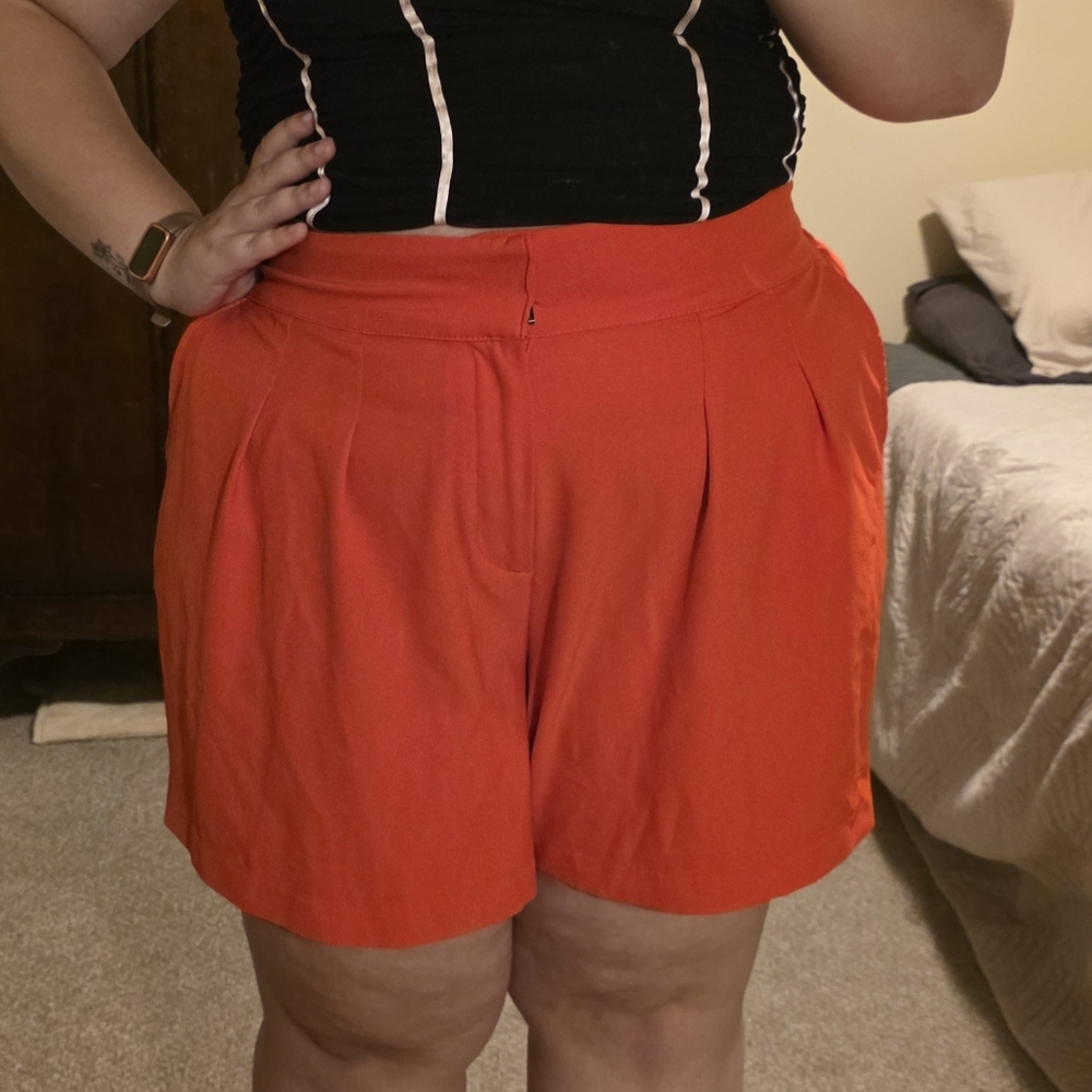 Torrid Size 20 Orange Studio Crepe Shorts